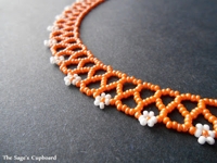 Inspirational Beading Beaded Daisy Chevron Necklace